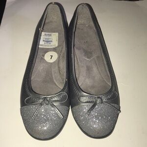 Women’s Glitter Cap-Toe Ballet Flats